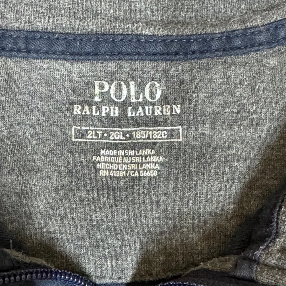 Polo Ralph Lauren Mens 2LT Navy Blue Quarter Zip Pullover Sweatshirt Big Tall